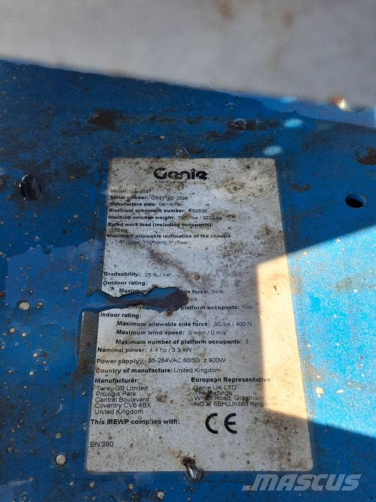 Genie GS4047 Škarjaste dvižne ploščadi