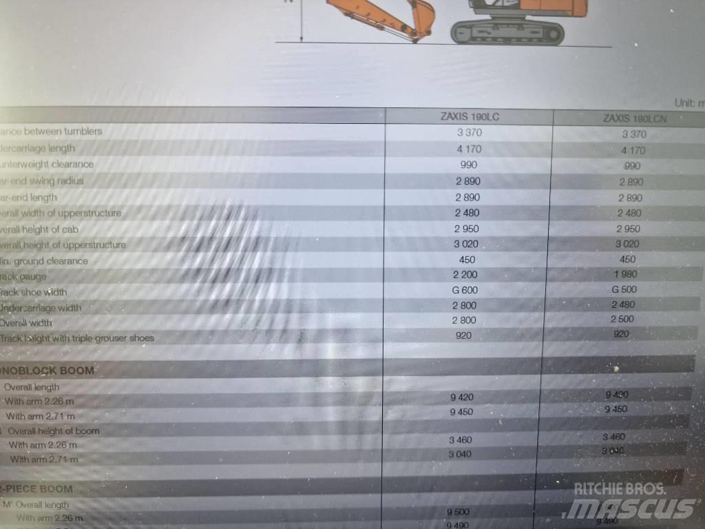 Hitachi ZX190LC-6 Bagri goseničarji