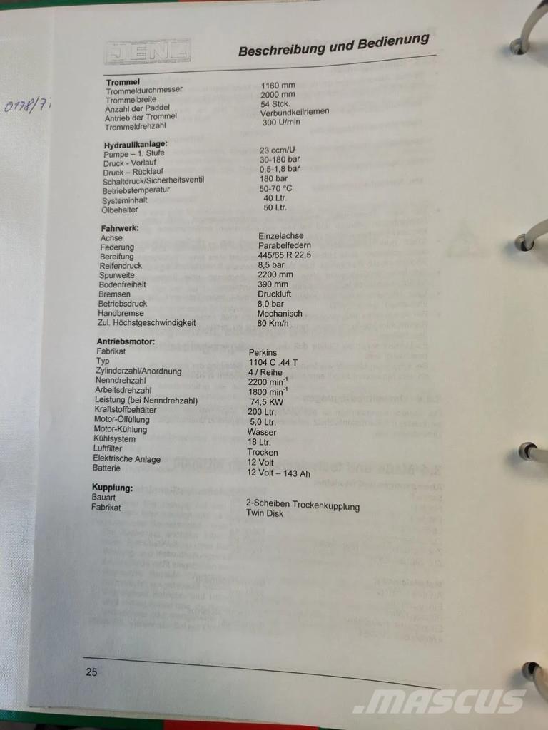 JENZ MU 2000D Stroji za razrez odpada