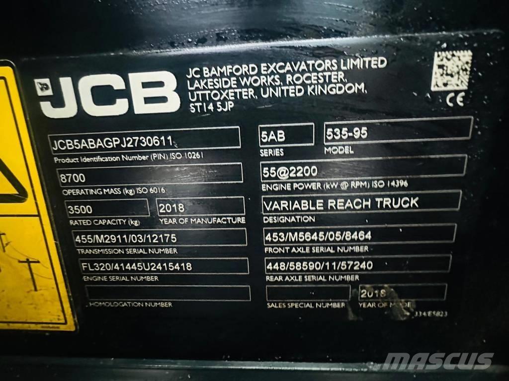 JCB 535-95 Kmetijski teleskopski nakladalci