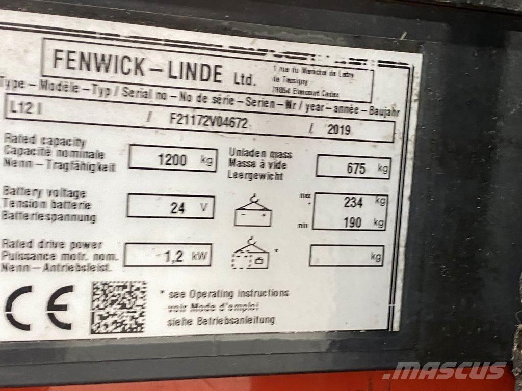 Linde L12 I Ročni električni viličar