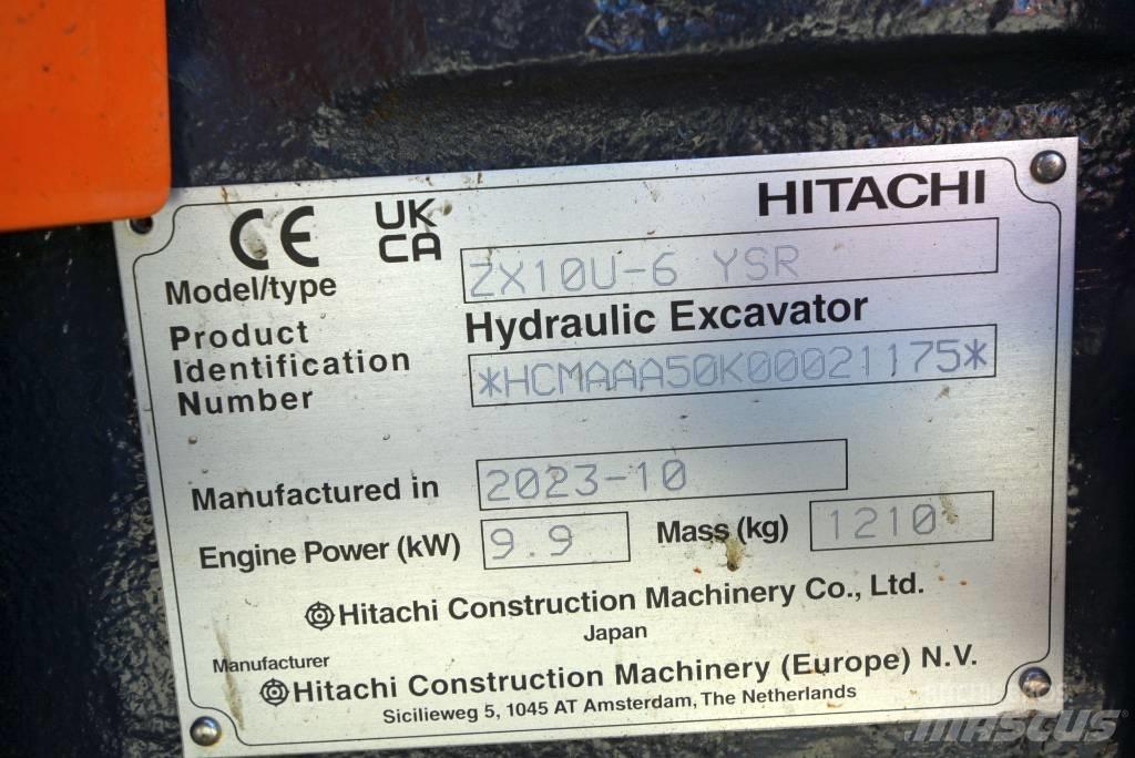Hitachi ZX 10U-6 Mini bagri <7t