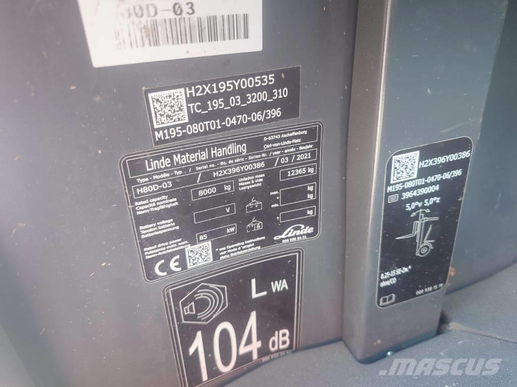 Linde H80D/396-03 Dizelski viličarji