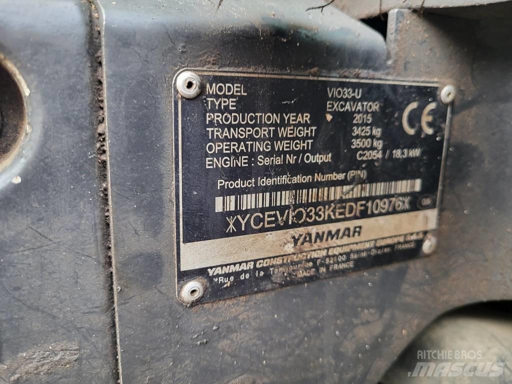 Yanmar Vio 33 U Mini bagri <7t