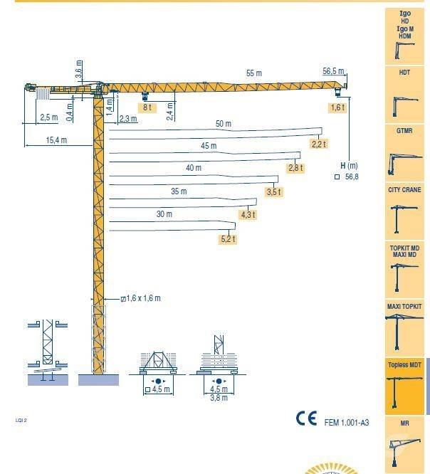 Potain MDT 132 Stolpni žerjavi
