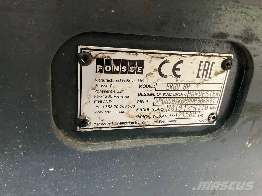 Ponsse Ergo 8W Harvesterji