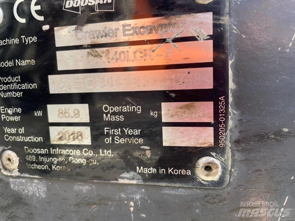 Doosan DX 140 LCR Bagri goseničarji