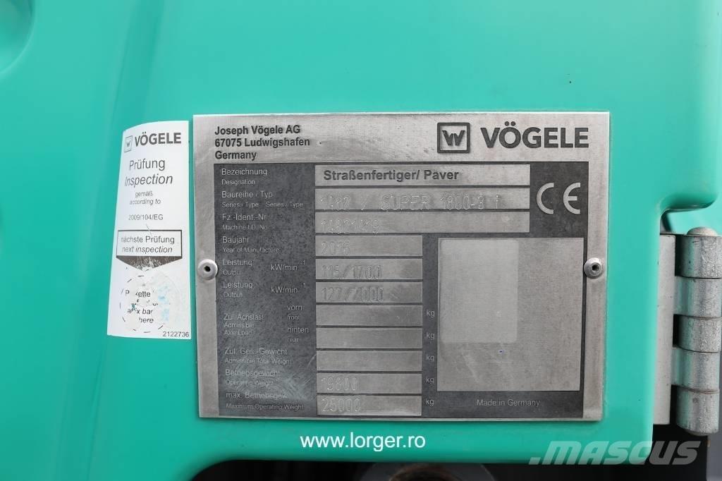 Vögele Super 1800 - 3i Asfaltni finišerji