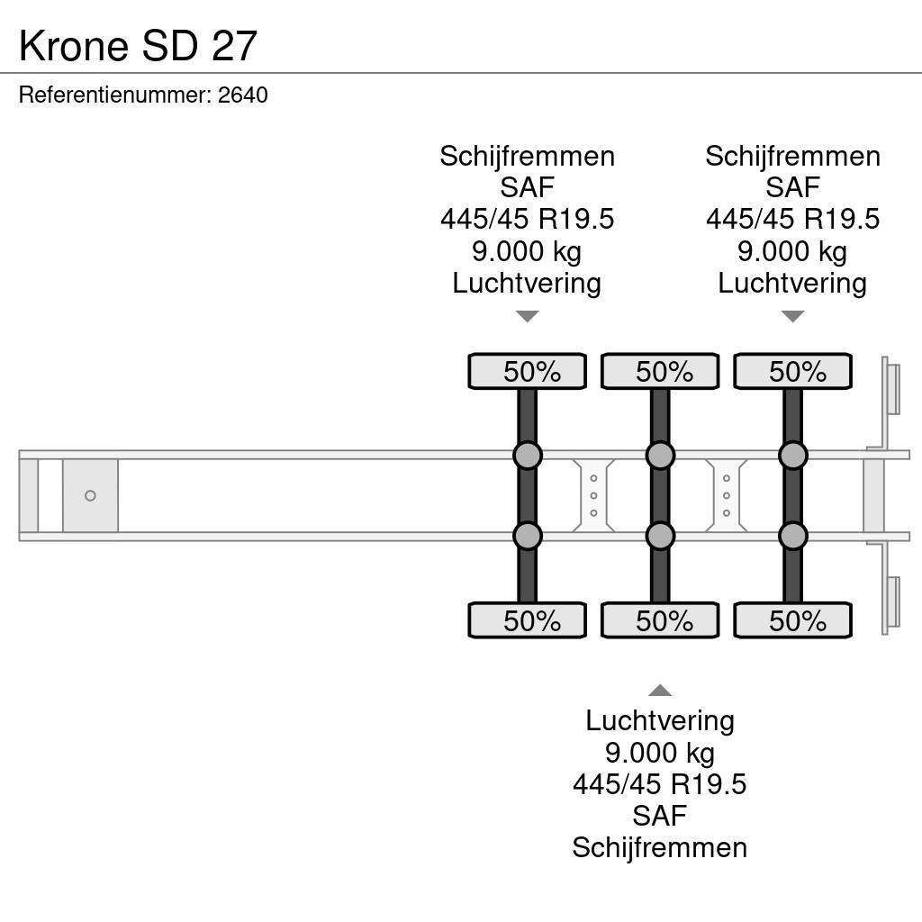Krone SD 27 Polprikolice s ponjavo