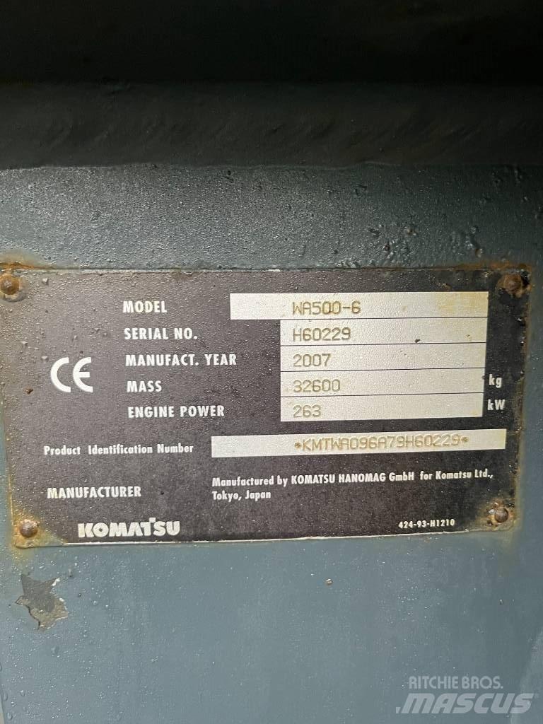 Komatsu WA 500-6 Kolesni nakladalci