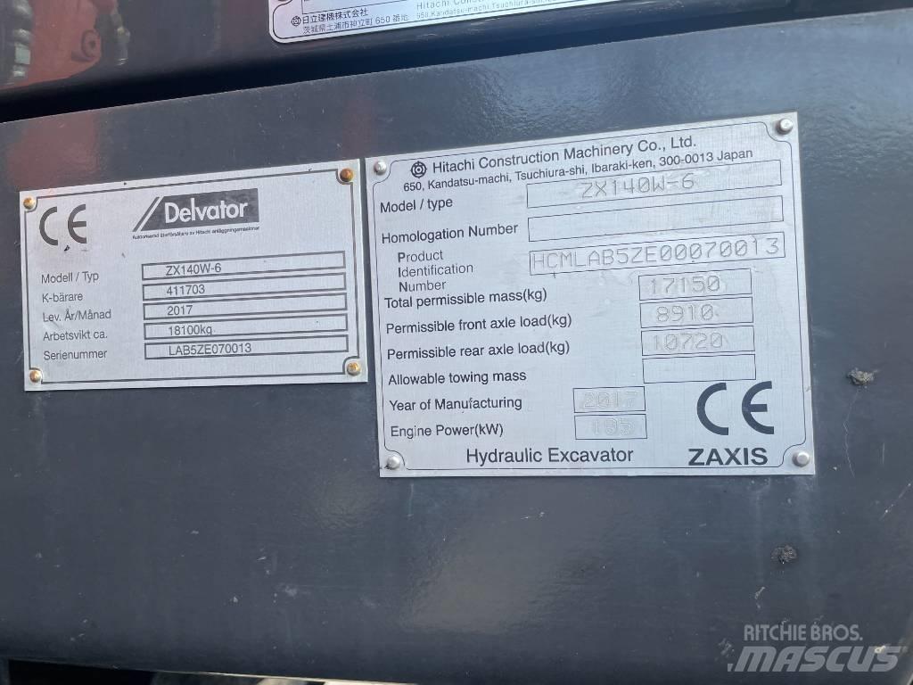 Hitachi ZX 140 W-6 Bagri na kolesih
