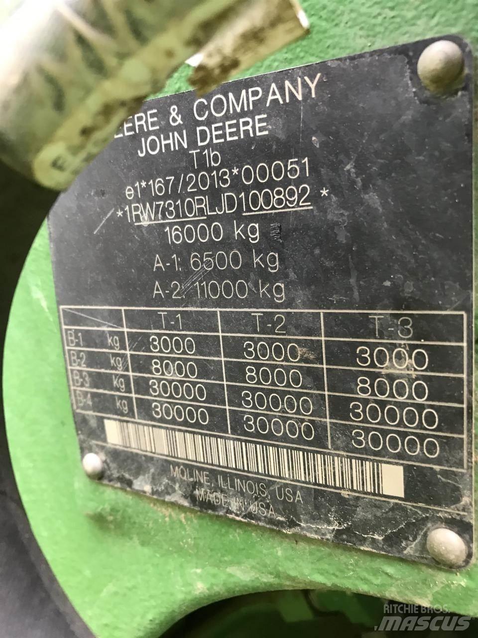 John Deere 7310R Traktorji