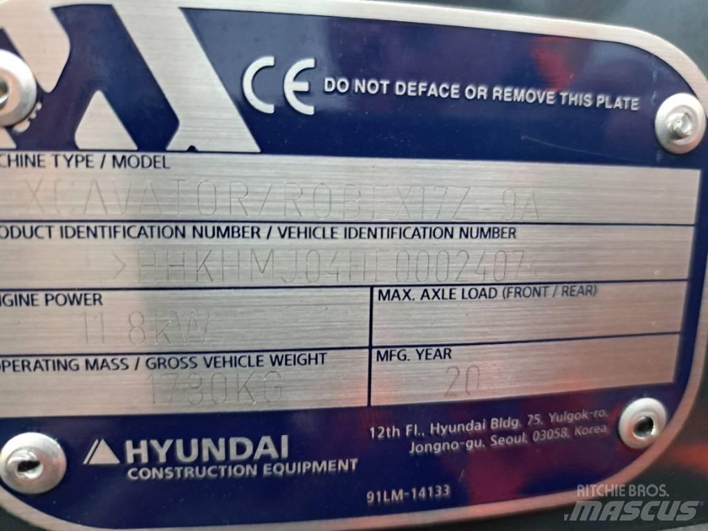 Hyundai R17Z-9AK Mini bagri <7t
