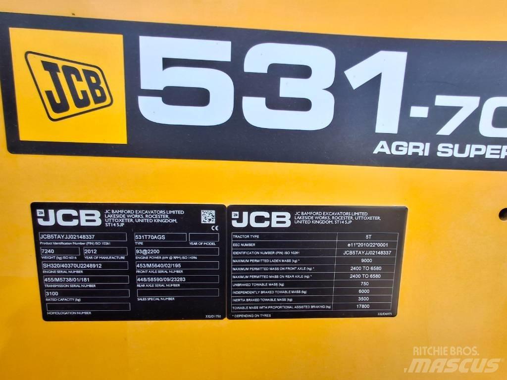 JCB 531-70 Kmetijski teleskopski nakladalci