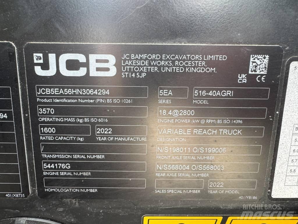 JCB 516-40AGRI Teleskopski viličarji
