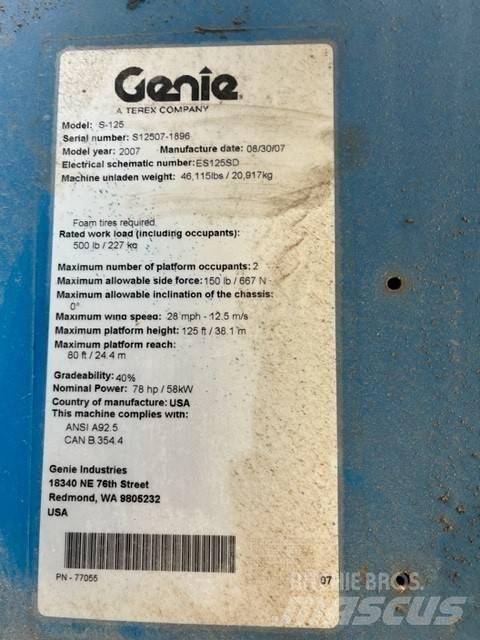 Genie S 125 Teleskopske dvižne ploščadi
