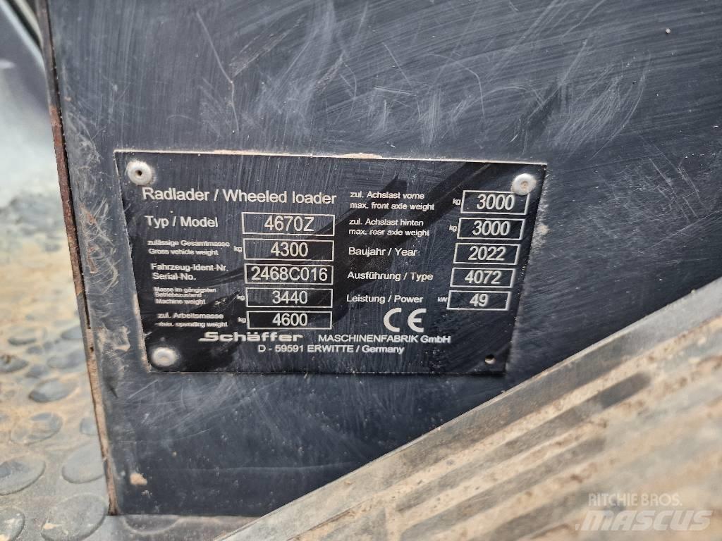 Schäffer 4670Z Kolesni nakladalci