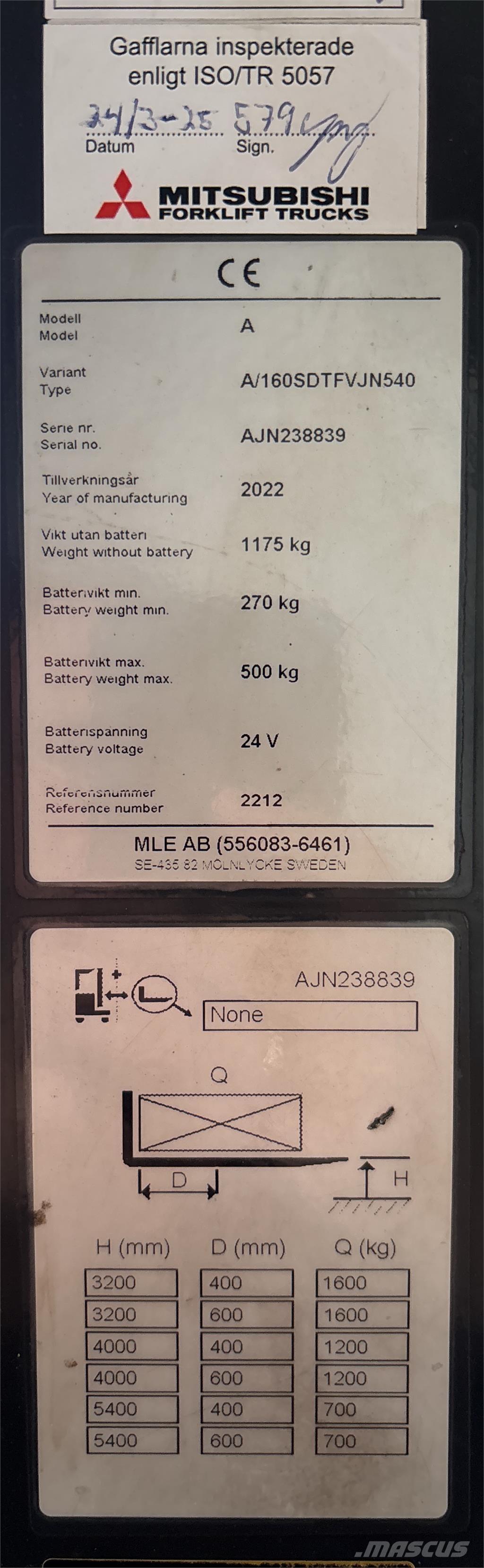 Atlet A160 Samopogonski ročni viličarji