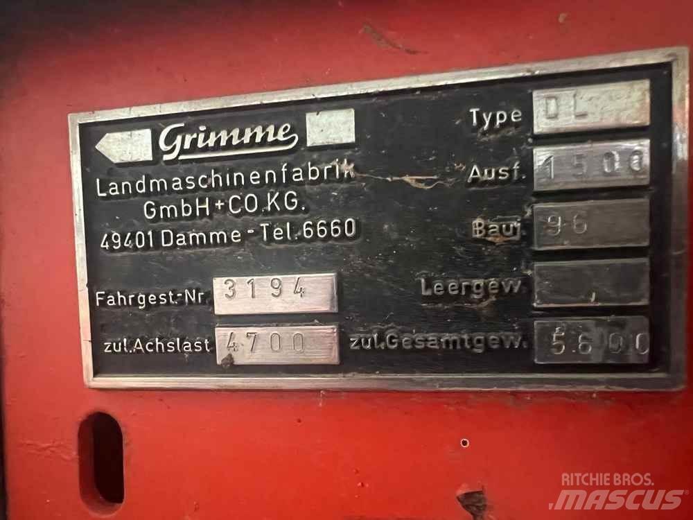 Grimme DL1500 Stroji za žetje krompirja