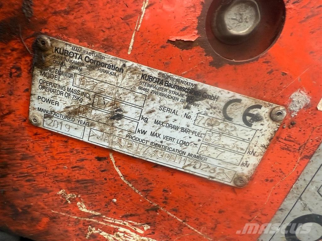 Kubota U 17-3 Mini bagri <7t