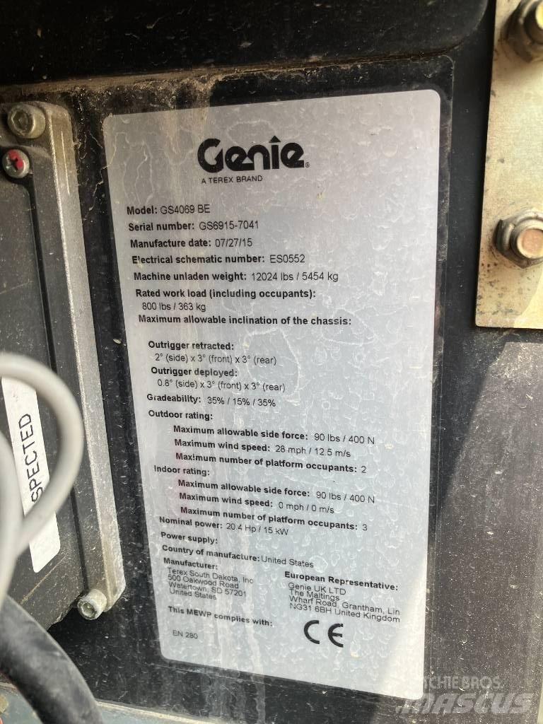 Genie GS 4069 BE Škarjaste dvižne ploščadi