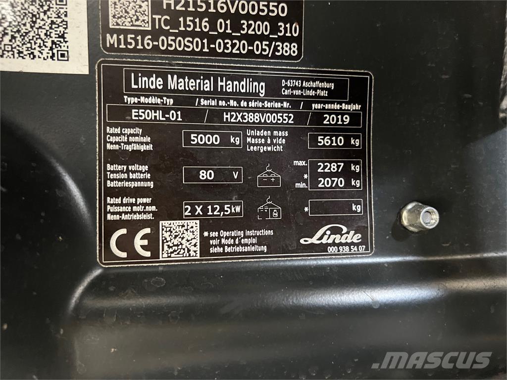 Linde E50HL-01 Električni viličarji