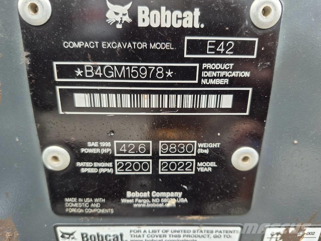 Bobcat E 42 Mini bagri <7t