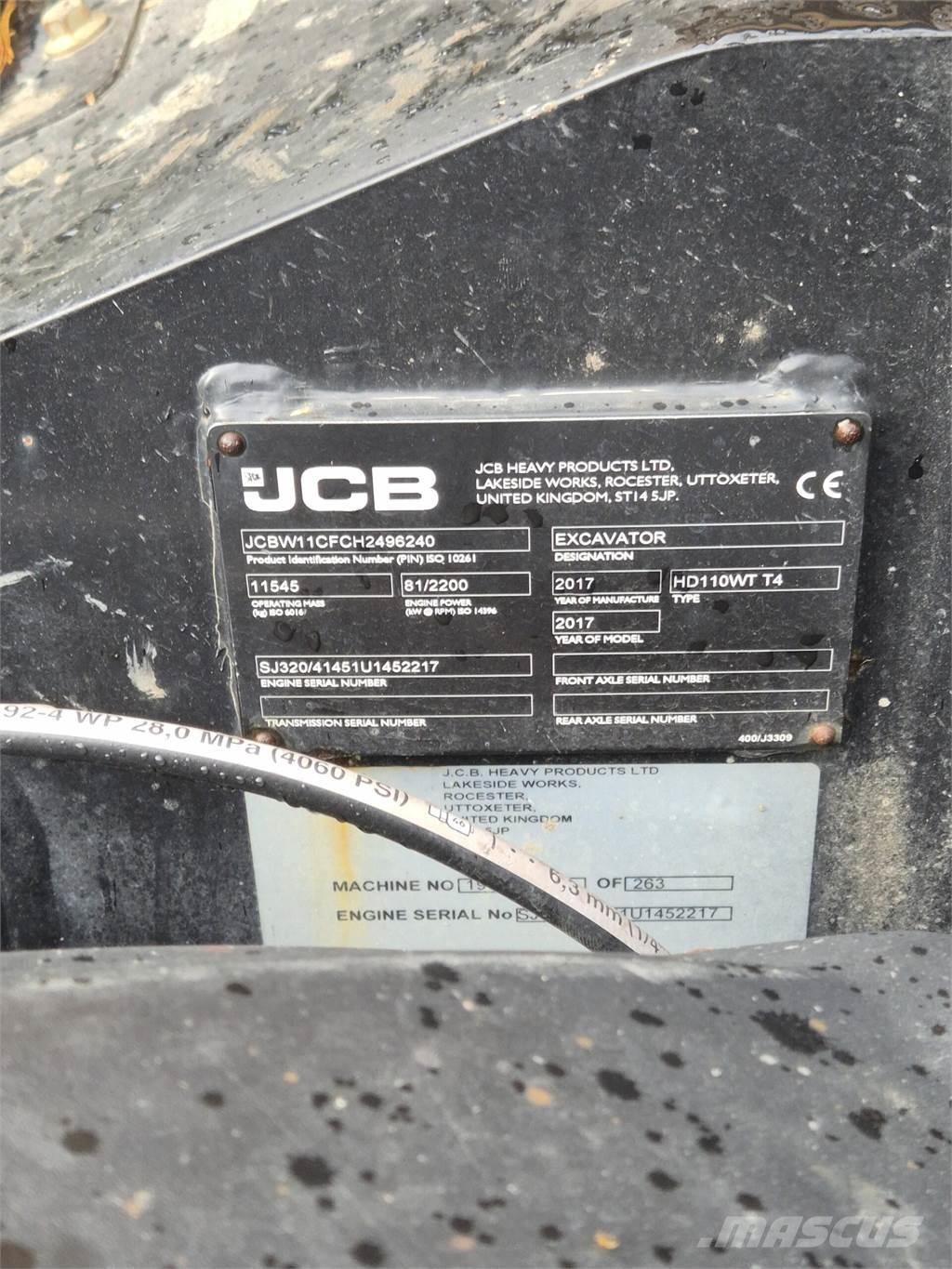 JCB 110W Hydradig Bagri na kolesih