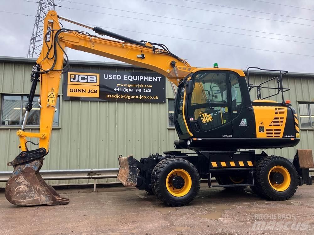 JCB JS145W Bagri na kolesih