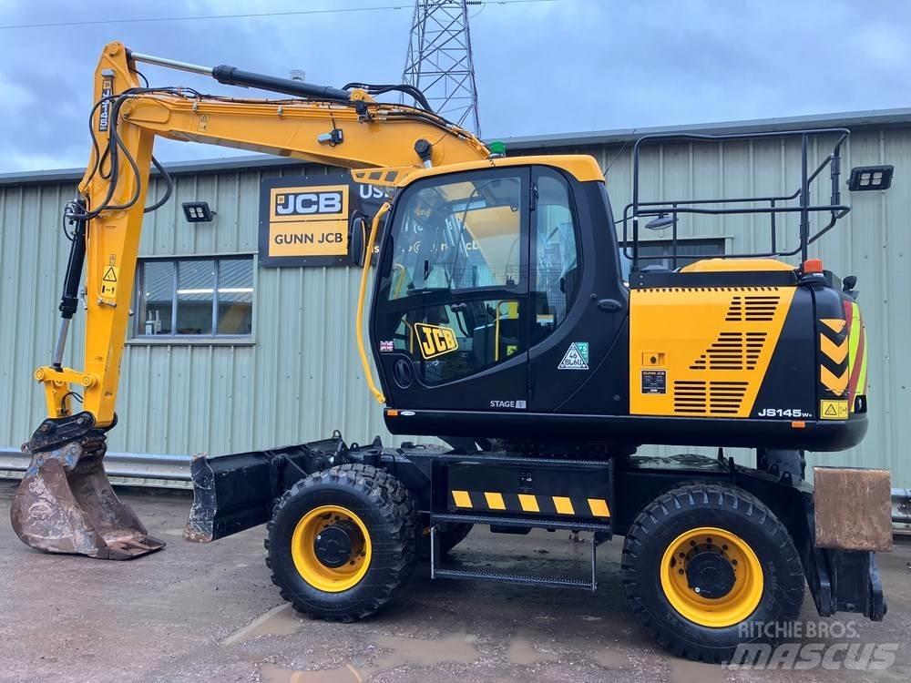 JCB JS145W Bagri na kolesih