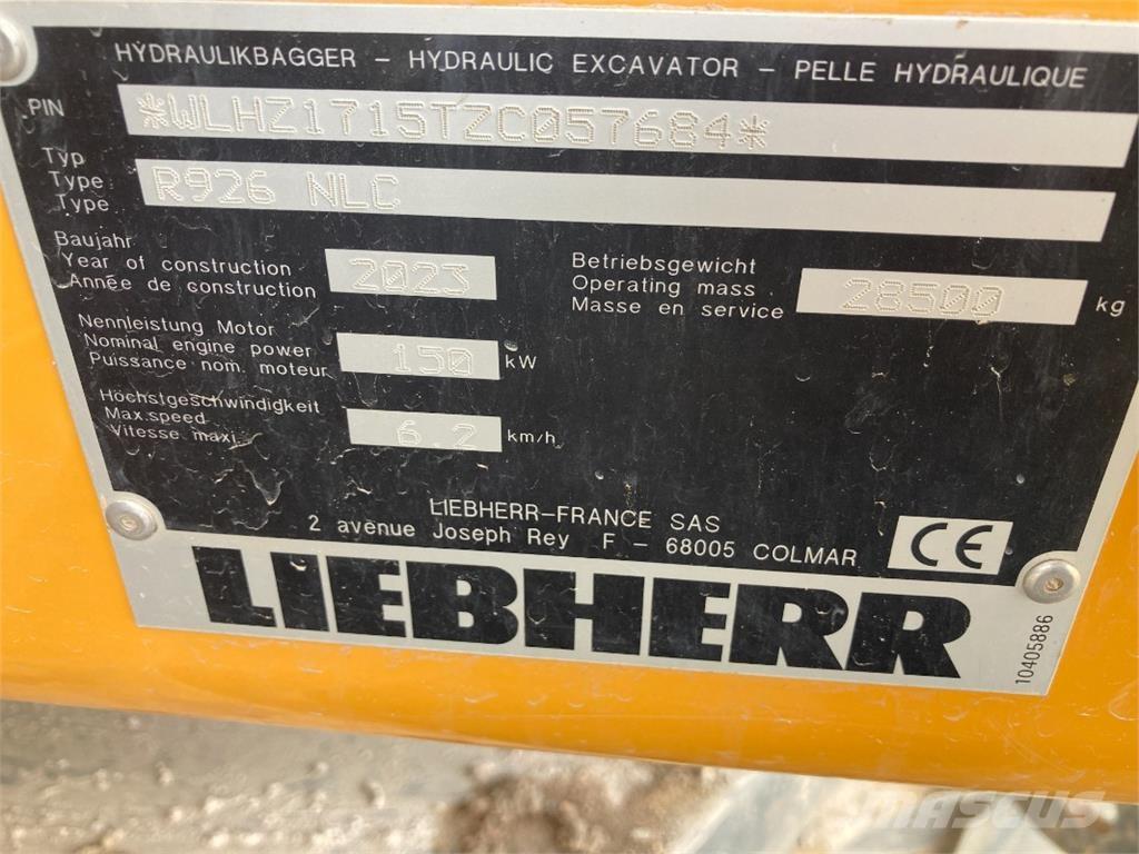 Liebherr R926 Bagri goseničarji