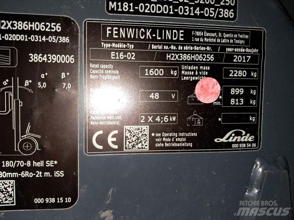Linde E16-02 Električni viličarji