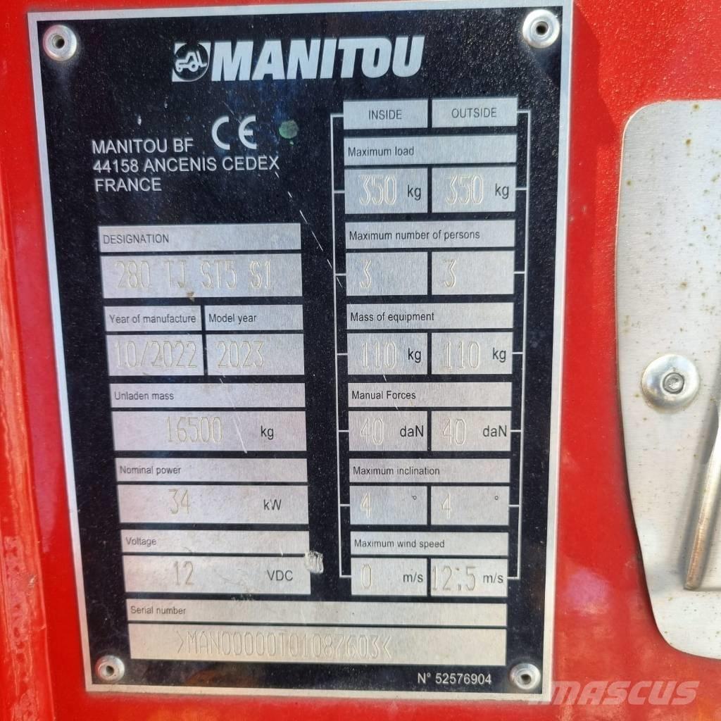 Manitou 280 TJ Teleskopske dvižne ploščadi