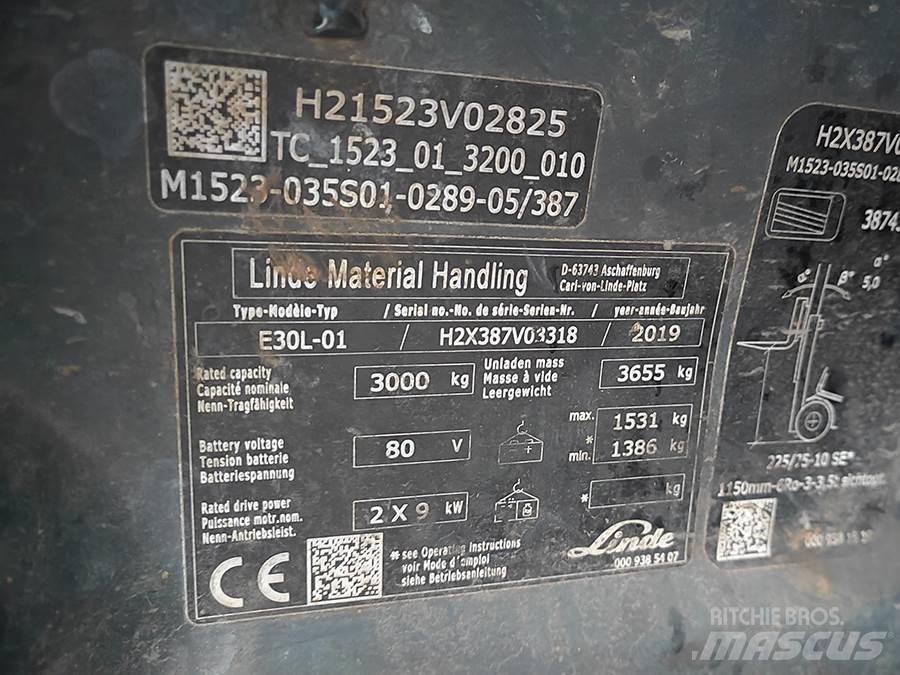 Linde E30L-01 Električni viličarji