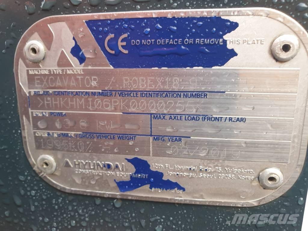 Hyundai Robex 18-9 Mini bagri <7t