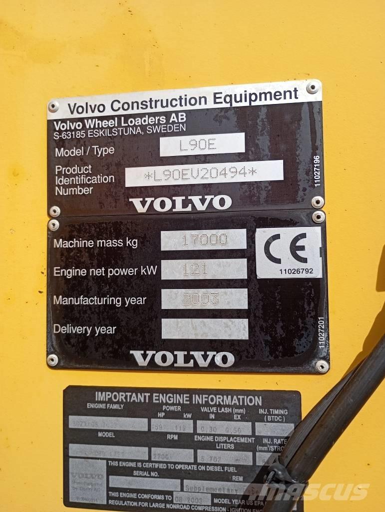 Volvo Radlader L90E Kolesni nakladalci