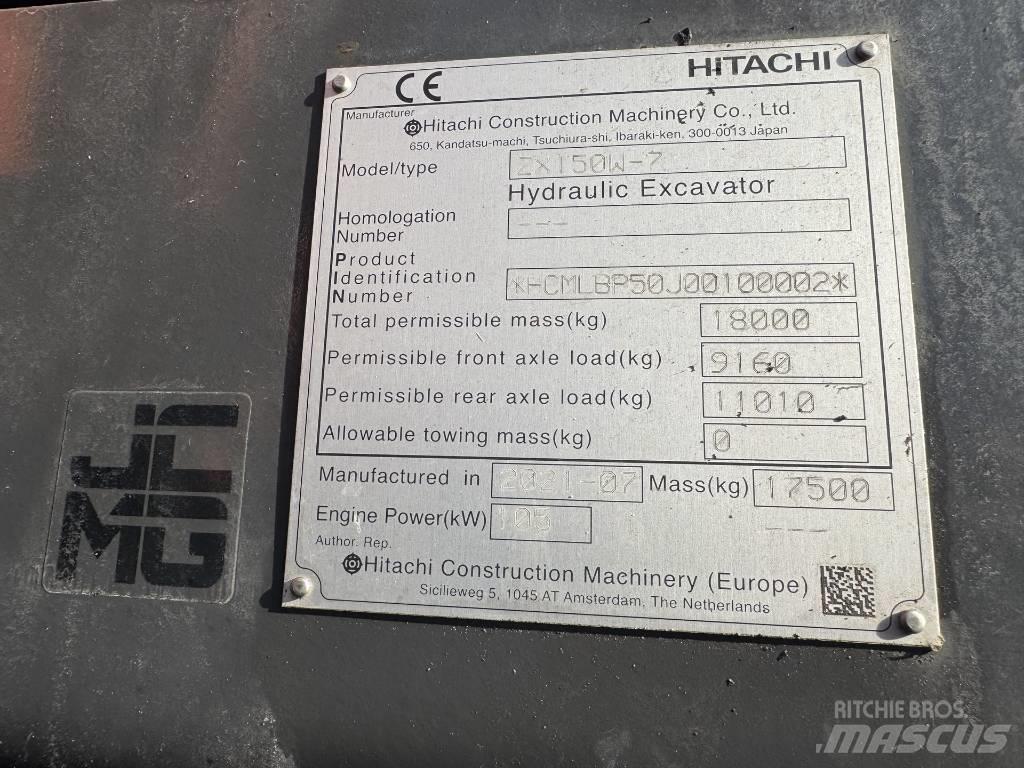 Hitachi ZX 150 W-7 Bagri na kolesih