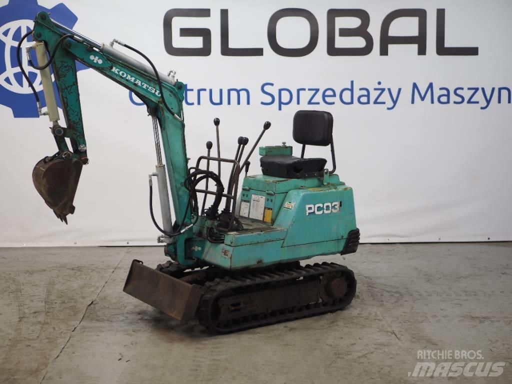 Komatsu PC03-1 Mini bagri <7t