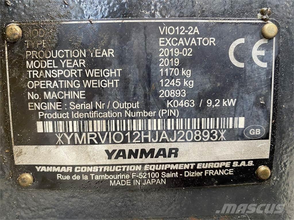 Yanmar VIO12 Bagri na kolesih