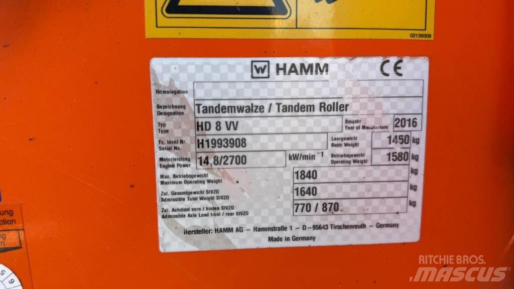 Hamm HD 8 VV Dvojni valjarji