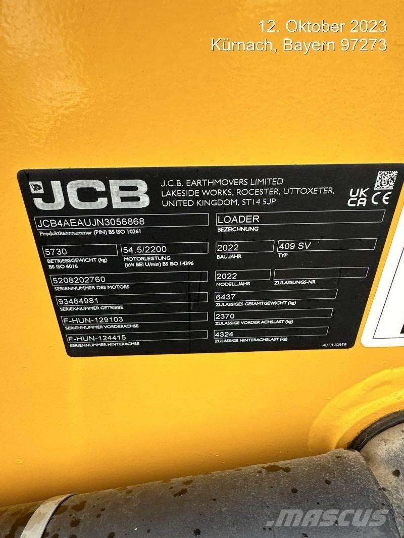 JCB 409 Kolesni nakladalci