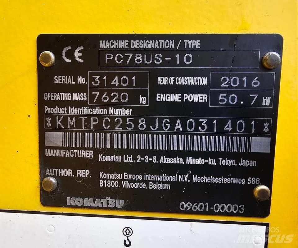 Komatsu pc78us-10 Mini bagri <7t