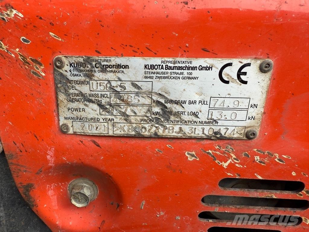 Kubota U 50-5 Mini bagri <7t