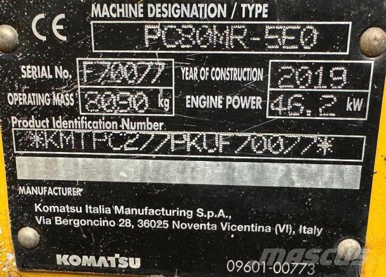 Komatsu PC 80 MR-5EO Midi bagri 7t – 12t