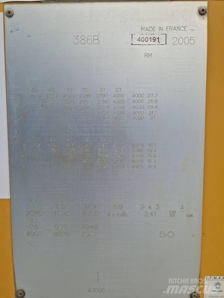 Potain 386B Samopostavljivi žerjavi