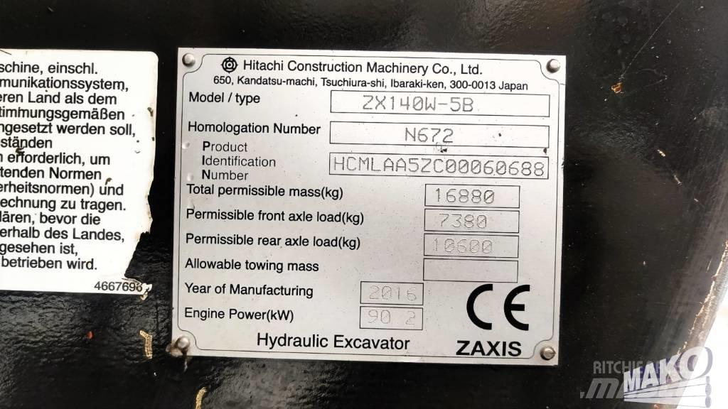 Hitachi ZX 140 W-5 Bagri na kolesih
