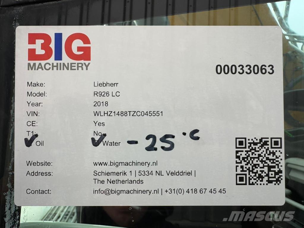 Liebherr R926 LC Bagri goseničarji