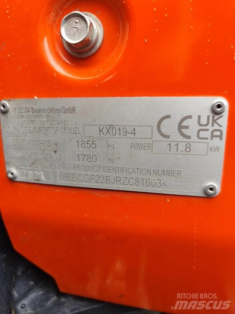 Kubota KX 019-4 Mini bagri <7t