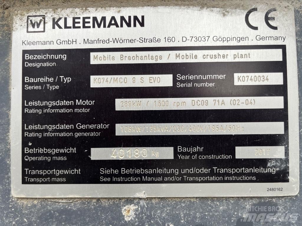 Kleemann MC 09 S Mobilni drobilniki