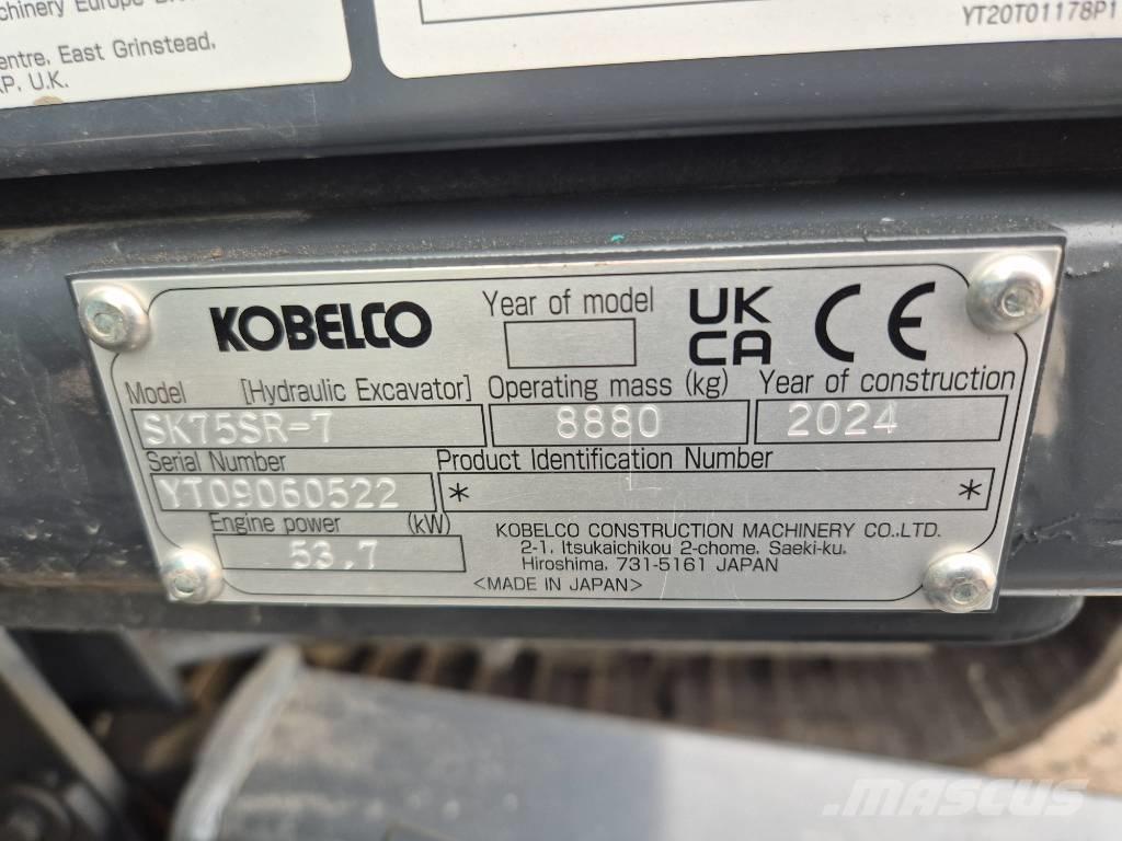 Kobelco SK75SR-7 Midi bagri 7t – 12t